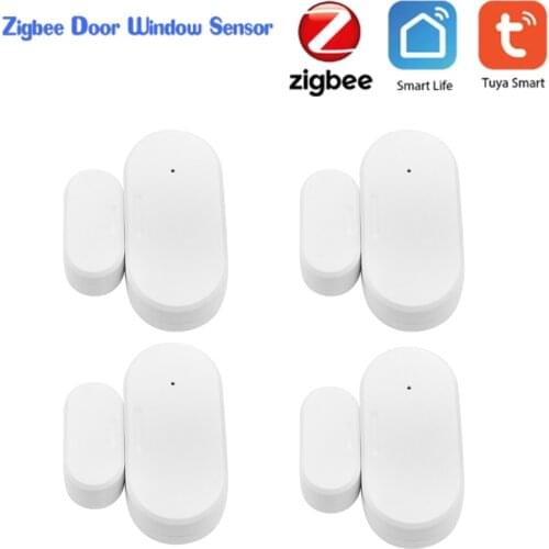 Zigbee Door Window Sensor For Smart Life Tuya APP Open Entry Smart Security Alarms For Home Security Hub Required