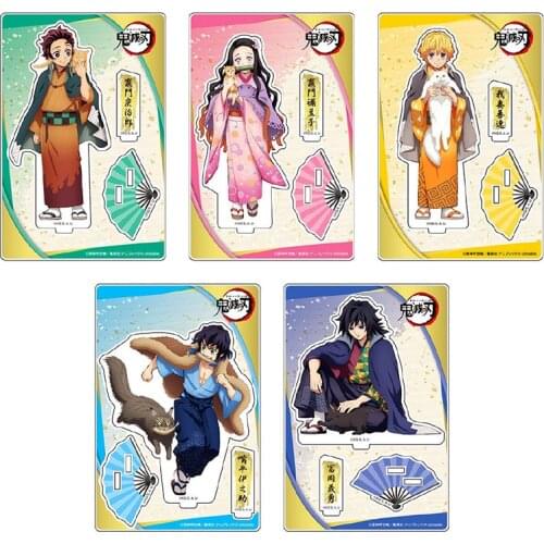 Demon Slayer Kimetsu No Yaiba Acrylic Transparent Stand Figure Model Plate Desktop Decor Toy Cute Tomioka Giyuu Kamado Nezuko