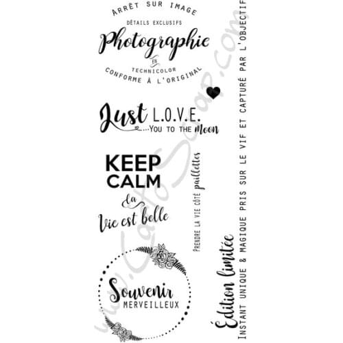 French Clear Stamp for Scrapbooking Transparent Silicone Rubber DIY Photo Album Decor 020