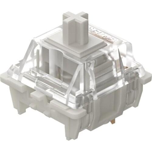 Gateron White Linea AXEL Clear Custom Switch3pin RGB SMD 38g Force MX for 30 Mechanical keyboard 60m Pre Lubed 1 2 sten snring