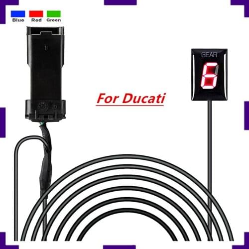 Gear Indicator For Ducati Cafe Racer Monster 696 796 1100 Scrambler 400 Ecu Plug Mount Speed Gear Display Indicator 1-6 Level