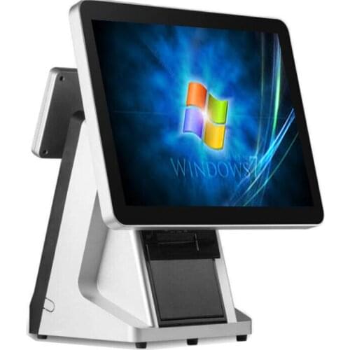 Cash Register for rstaurants 15 inch touch screen POS system with 58mm printer VFD POS machine and terminal cashier j1900