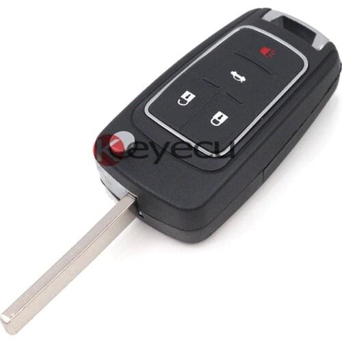 KEYECUFolding Remote Key Shell 4 Button Keyless Entry Case Fob for Chevrolet Equinox Volt