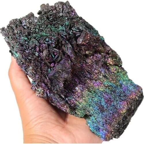 MOKAGY 800g-1000g Rough Raw Natural Flashy Moissanite Rock Specimen for Collection 1pc