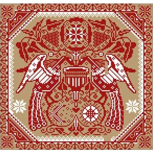 Monochrome figure peacock totem Counted Cross Stitch 11CT 14CT 18CT DIY Cross Stitch Kit Embroidery Needlework Sets home decor
