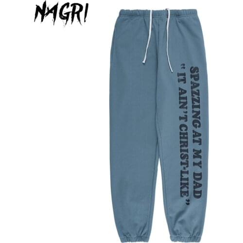 Kanye Mens Joggers Casual Pants Letter Print Soft Bodybuilding Men Jogging Pants Hip hop Streetwear Casual Men Sweatpants