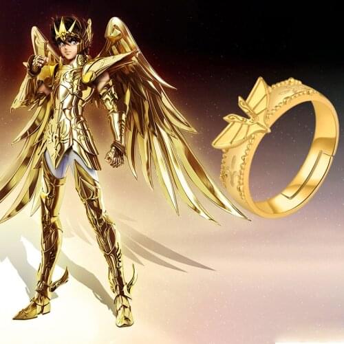 Anime Saint Seiya Shaka Adjustable Finger Ring 925 Sterling Silver Fashion Cosplay Jewelry Accessory For Men Birthday Gifts