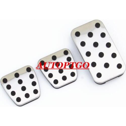 Stainless Steel + Rubber Manual MT AT Foot Pedal Pad Cover Accessories Kit For Honda Accord Civic CR-V Odyssey Elysion Pilot CRV