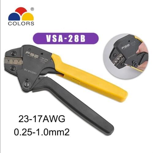 Mini crimping tools hand pliers VSA-28B TAB2.8 Terminal Non-insulated tabs and receptacles 23-17AWG 0.25-1.0mm2 VSA-02C