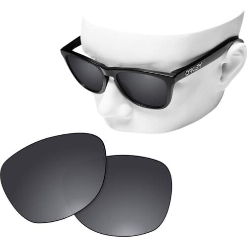 OOWLIT Polarized Replacement Lenses of Black Chrome for-Oakley Frogskins Sunglasses