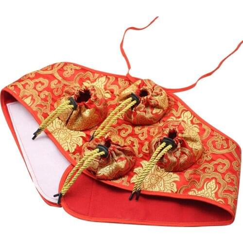 4 pcs copper/steel portable moxibustion massage box moxibustion coat with 54 pcs moxa stick