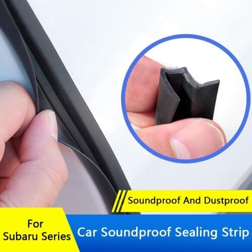 QHCP Car Door Edge Sealing Strip Dashboard Hood Seal Sticker Rubber Trims Noise Soundproof For Subaru Forester Outback XV Legacy