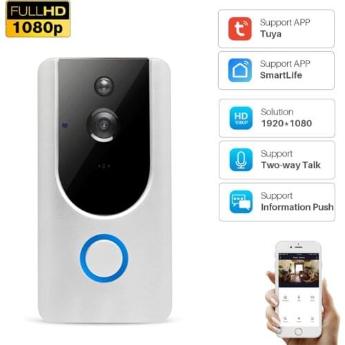 REDEAGLE HD 1080P Tuya Smart WiFi Video Doorbell Doorphone Intercom Night Vision Wireless Security Camera PIR Motion Detection