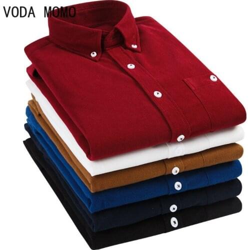 M-5xl Cotton Corduroy Shirts men casual shirts Soft leisure solid regular fit long sleeved Mans Shirt Oversized Clothes camisa