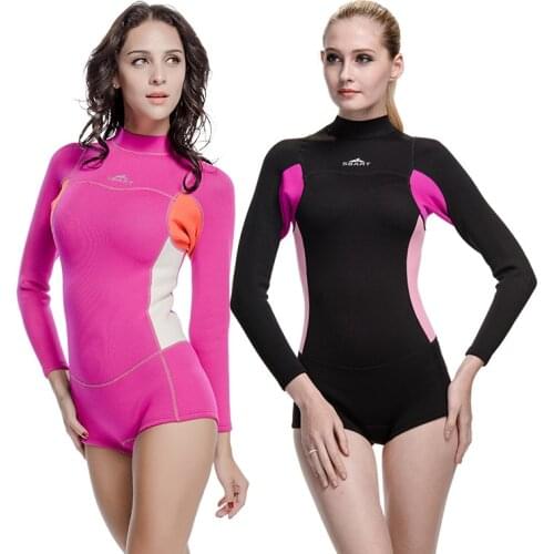 Sbart 2MM Neoprene Women Wetsuit Diving Suits Female Swimwear Snorkeling Scuba One Peice Swimsuit Rash Gaurds DDO