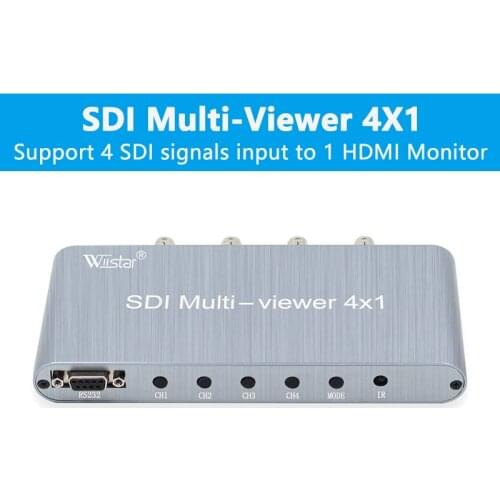 SDI Multi-viewer 4X1 SDI to HDMI SDI 4 in HDMI 1 Out 1080p SD/HD/3G-SDI RS232 for PC Video Conference TV Monitor