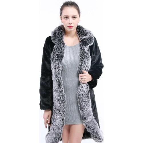 2020 Spring Mink Fur Jacket Women Faux Fur Coat Black Fashion Casual Parkas Thick Warm Fur Outerwear Fur Coat S-4XL Plus Size