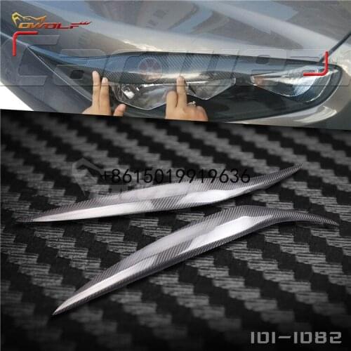 For Ford fiesta 13-16 carbon fiber lamp eyebrow special modified headlamp trim 2pcs