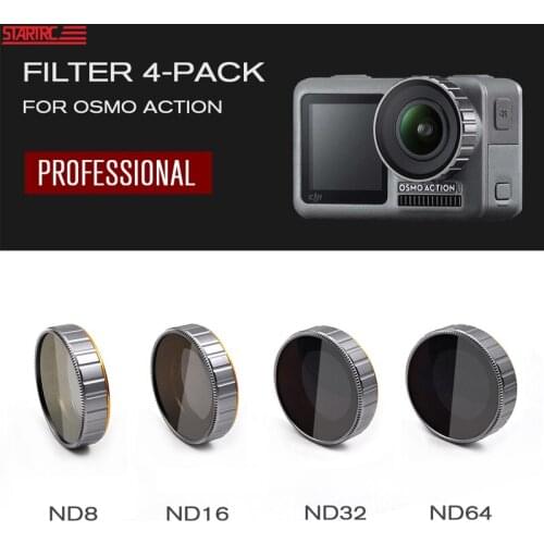 STARTRC OSMO Action Camera ND Lens Filter Set ND8/ND16/ND32/ND64 For DJI OSMO Action Accessories Kit