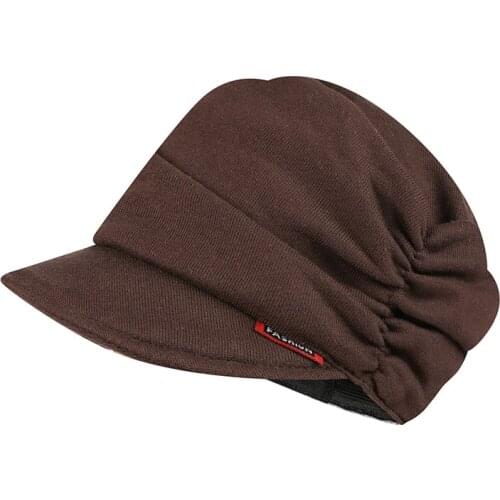 Knitted Cotton Fabric Womens Beret Cap Elastic Driving Cap Soft Unstructured Leisure Newsboy Hats for Ladies Autumn Spring