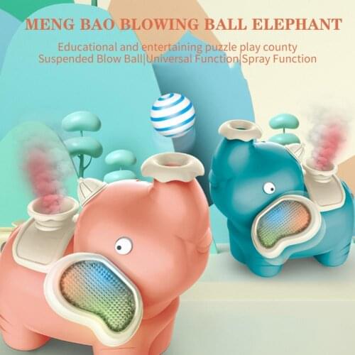 Humidifier Electric Musical Light Effect Walking Elephant Blowing Floating Ball Humidifier Educational Kids Toys for Children