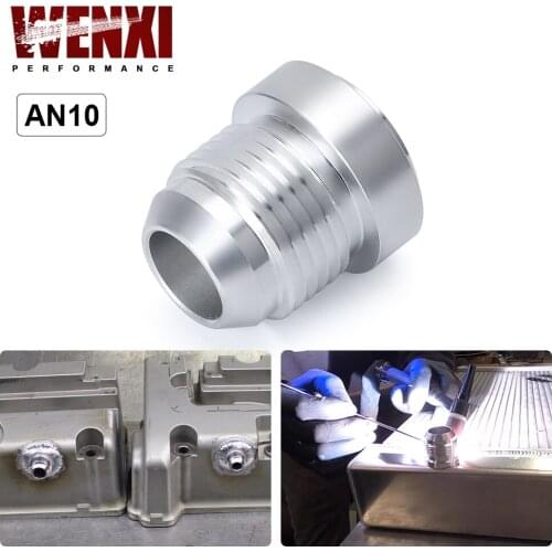 Top Quality Aluminum AN10-AN Straight Male Weld Fitting Adapter Weld Bung Nitrous Hose Fitting Silver WX-SL617-7210