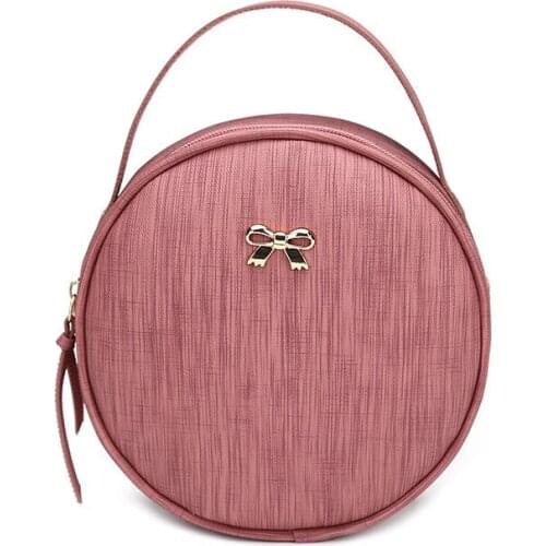 Winter Fashion Round Design Crossbody Bag For Women PU Leather Circular Shoulder Bags Ladies Small Handbags Mini Tote Bag