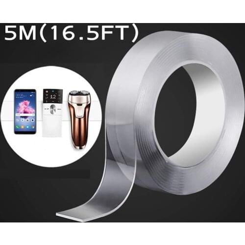1M/5M Nano Tape Double Sided Tape Transparent No Trace Acrylic Reuse Waterproof Adhesive Tape Home Improvement