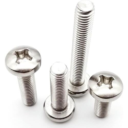 10/50 M2 M2.5 M3 M3.5 M4 M5 M6 M8 A2 304 Stainless steel Cross Round Phillips Pan Head Screw Bolt Dia 2 3 4 5 8mm Length 3-100mm