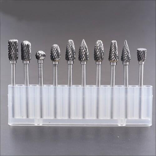 3mmx6mm tungsten carbide burs sets rotary mini drill bit diamond burrs material tungsten grinding tungstenio dremel accessories