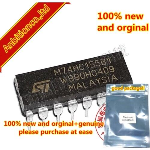 5pcs 100% new and orginal M74HC155B1 M74HC155 DIP-16 in stock