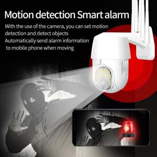 57 Lights HD Full Color Night Vision Wifi Cam Outdoor Waterproof Remote Security Camera