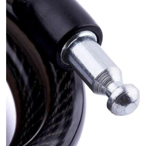 Bicycle accessories 1 set of motorcycle lock metal mountain bike lock with key anti-theft spiral steel cable safety equipment