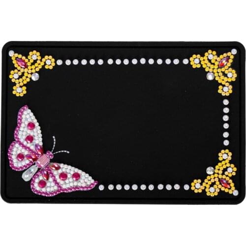 DIY Special Shaped Diamond Painting Car Dashboard Sticky Anti-Slip PVC Mat Butterfly Animal Style Auto Non-Slip Sticky Mat
