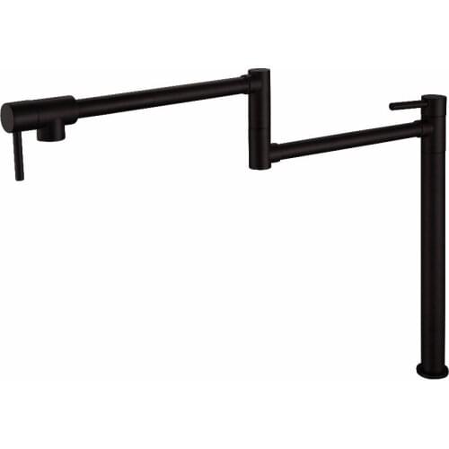 Free ship Solid Brass Pot Filler Tap deck Mount Kitchen Faucet Single Cold Single Hole Tap black color