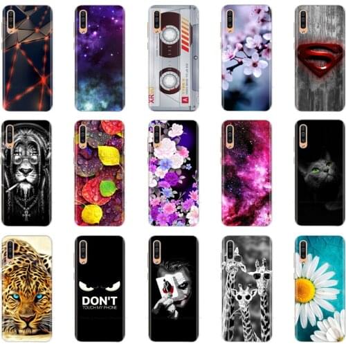 For Samsung Galaxy A50 Case bumper Soft Silicone TPU Cover For Samsung A50 2019 Case on For Galaxy A 50 A505F Painted Shell Capa