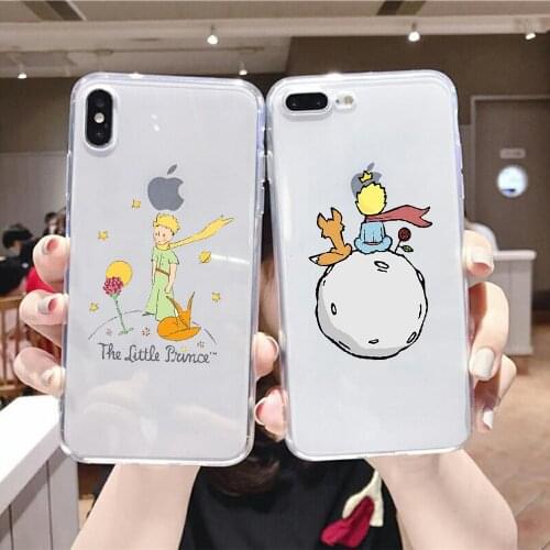 Little Le Petit Prince Cartoon Phone Case For iphone 5 5s se 2 6 6s 7 8 12 mini plus X XS XR 11 PRO MAX transparent luxury shell