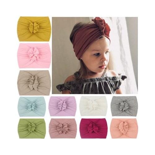 Childrens Super Soft Nylon Flower Headband Cute Princess Hair Accessories Baby Headband Photo Prop Headband for Baby Girls Tod