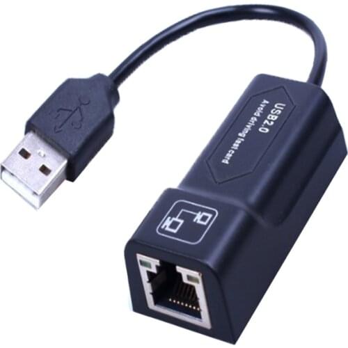 USB2.0 Ethernet Adapter Network Card USB Lan Network Adapter USB to RJ45 10/100 Mbps Lan USB RJ45 Card for PC Laptop