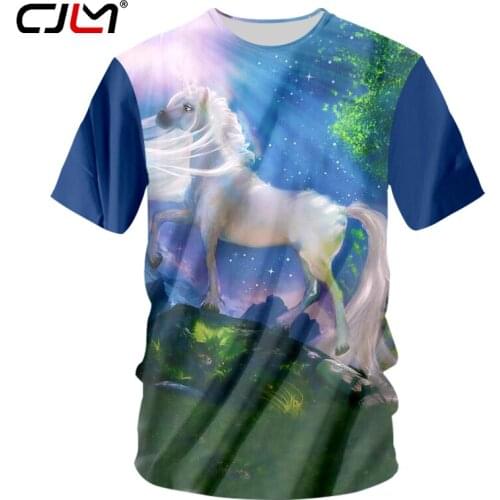 CJLM New Hip Hop 3d T Shirt Printed Rainbow Unicorn Horse T-shirts Men Harajuku Short Sleeve Tee Shirt Camiseta Funny Tshirt Top