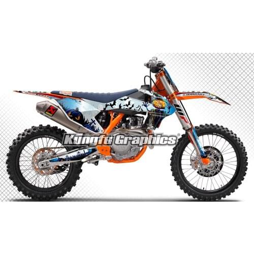 KUNGFU GRAPHICS Motocross Personalised Stickers Kit Vinyl Decals Fit 125 150 250 350 450 SX SXF SX-F XCF XC-F 2016 2017 2018