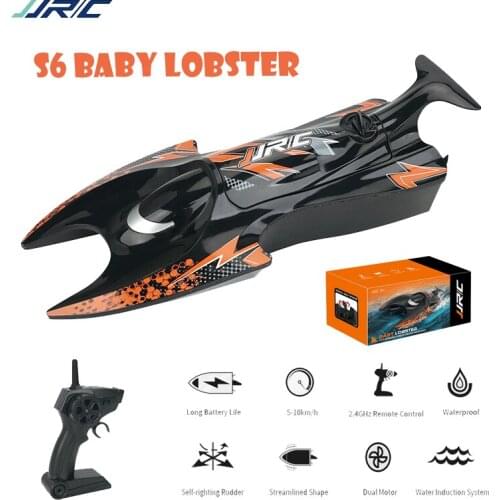 JJRC S6 RC Boat 2.4G Remote Control Speed mini Boat Dual Motors 10km/h 20 min Using time RC Ship Speedboat Electric Toy VS H128