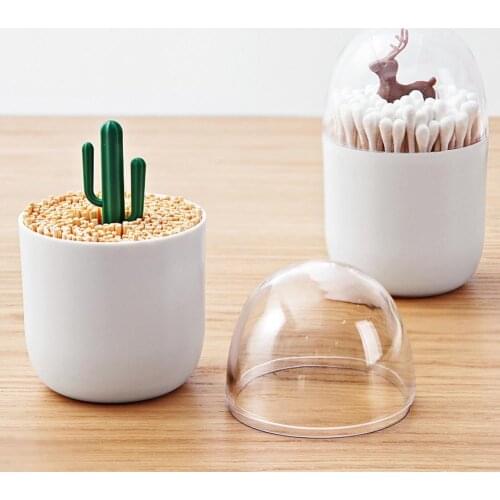 LanLan Cartoon Toothpick Bucket Home Living Room Cotton Swab Storage Box Toothpick Holder