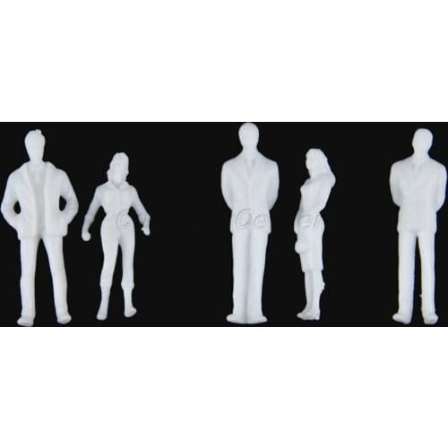 100pcs white Model People 18mm/13mm miniature figures Architectural model human scale model plastic 1:100 1:150 Scene Simulation
