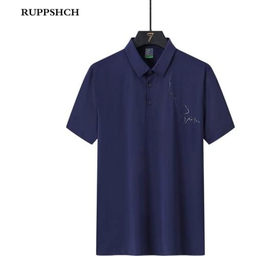 2021 Summer New Men Sports POLO Shirt Men Ice Silk Quick Drying Casual High Quality Casual Short Sleeved POLO Shirt Men Shirt