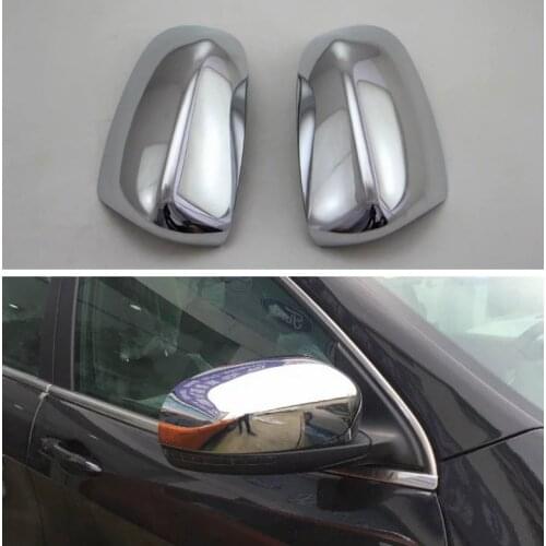 Carbon fiber abs/Chrome Car Exterior Front Rearview Mirror Cover Frame Trim Sticker Fit For Jeep Cherokee KL 2014+ Car Styling