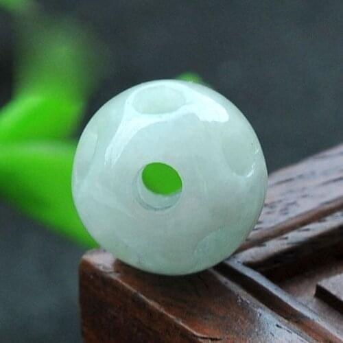 Natural Myanmar Jadeite Bulk A DIY Handmade Bulk Balls with Transfer Balls Hollowed-out Passepartout Hanging Parts Authentic