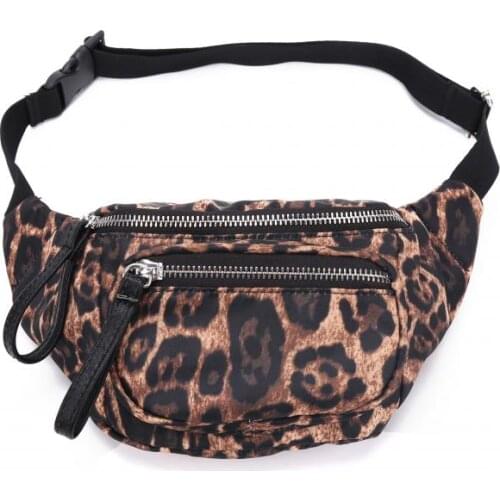 2021New Fanny Pack Soft PU Leather Adjustable Size Fashion Women Leopard Waist Bag Lady Waterproof Crossbody Bag CT30475