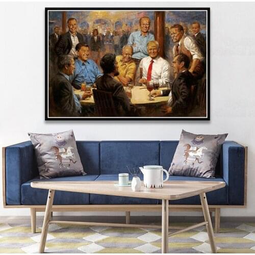 New Donald Trump President Hot Painting Great USA Poster Prints Art Silk Light Canvas Wall Picture For Home Room Decor