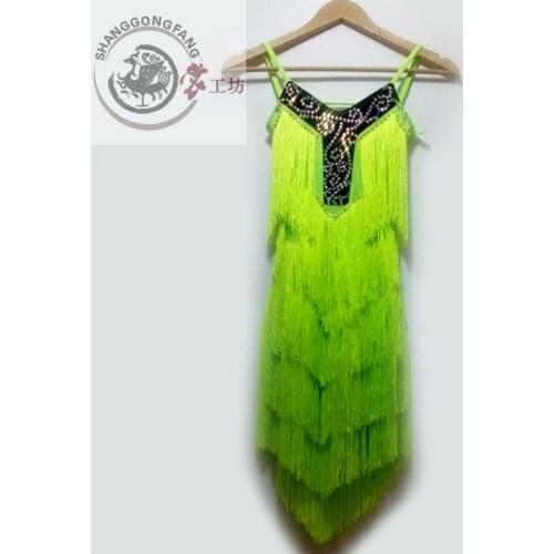 New style latin dance costume sexy tassel spandex latin dance competition dress for women child latin dance dresses S-4XL F24